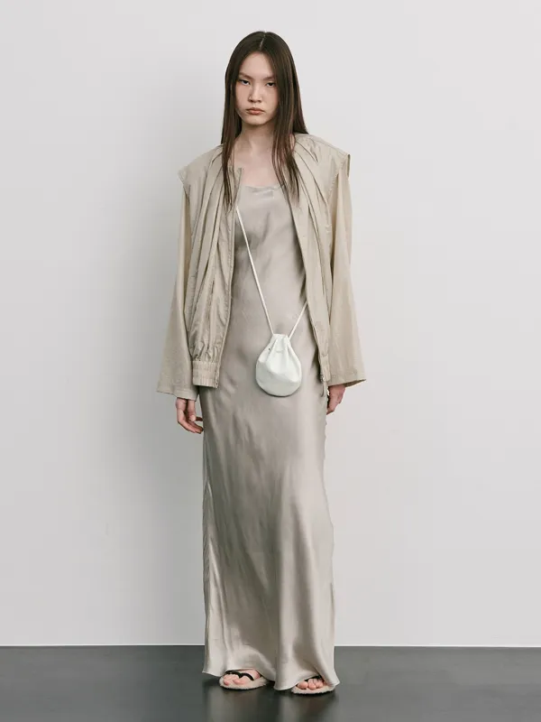 Shirred Moon Jar Jumper_Beige