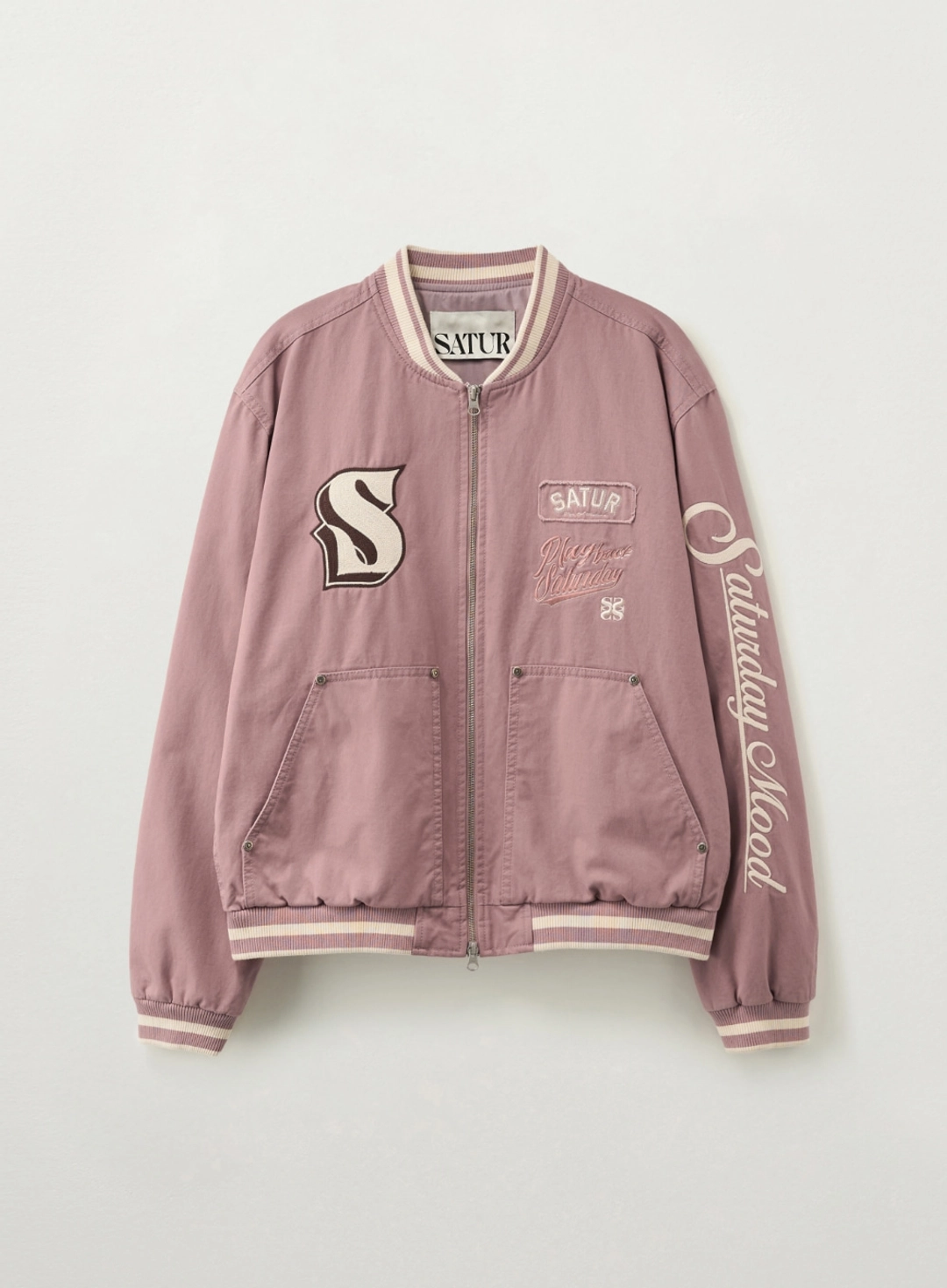 세터 90s Playback Varsity Jacket - Pink 상품 이미지 1