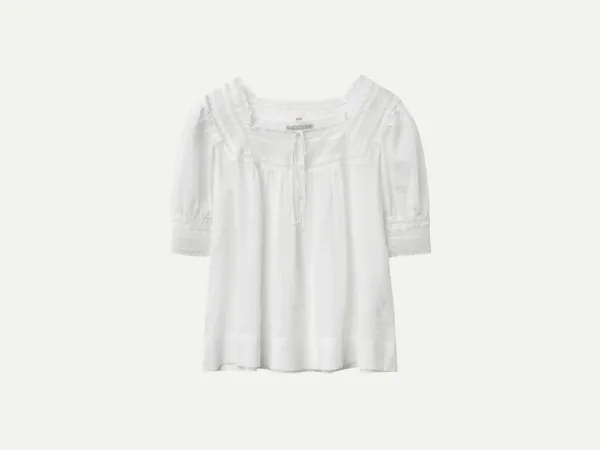 Via Anna string blouse (Ivory)