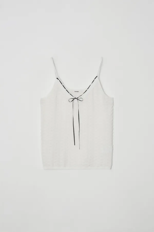 petale knit bustier (white)