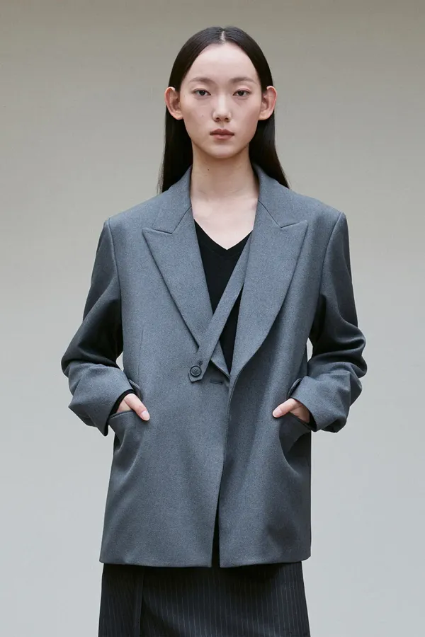 CROSS BODY STRAP BLAZER JACKET
