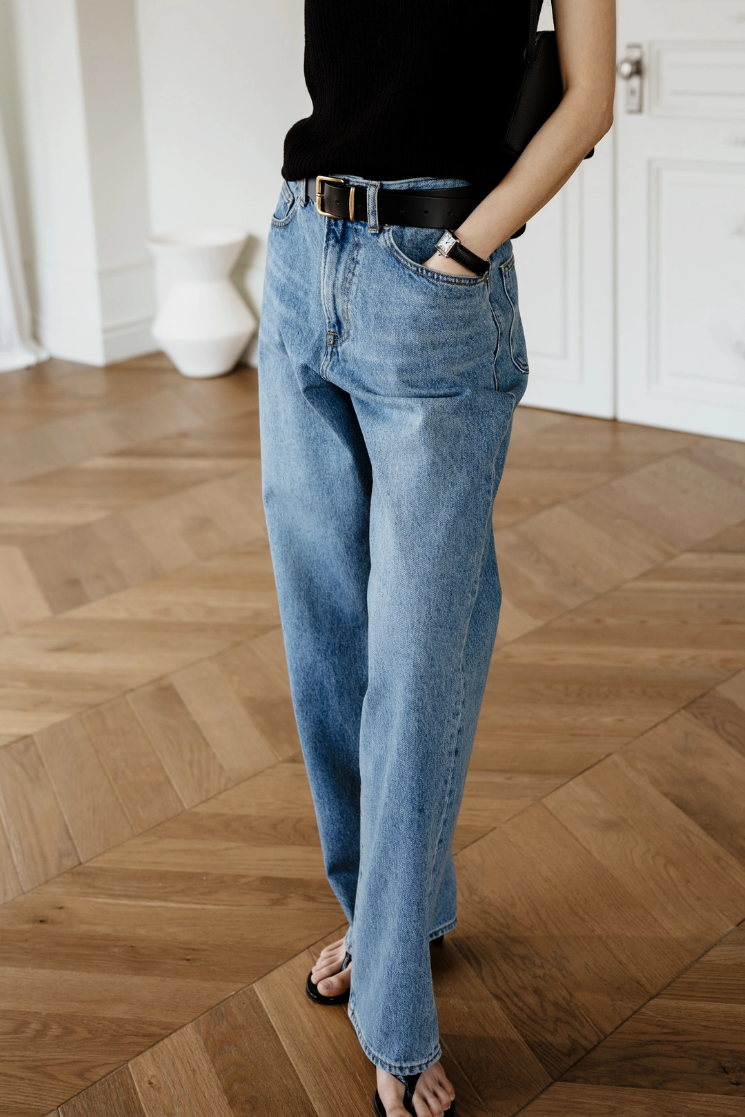 스앨더 25341_Classic blue stonewashed Jeans 상품 이미지 1