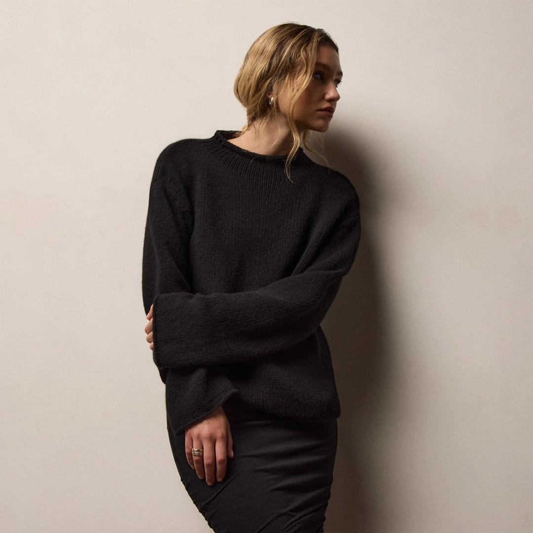 제임스펄스 Heavy Spun Cashmere Sweater - Black 상품 이미지 1