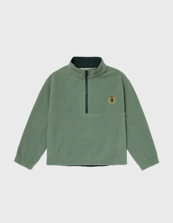CHILDREN MICRO FLEECE HALF-ZIP / Jade