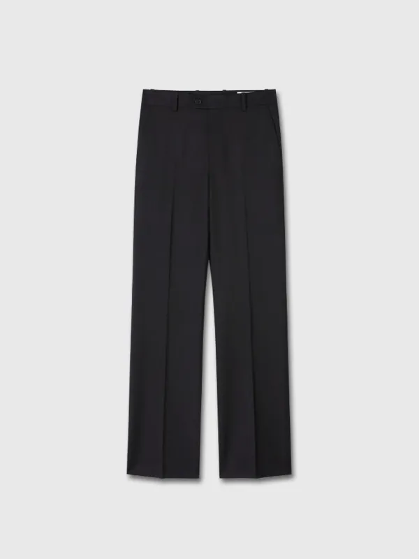 (W) WOOL TAILORED STRAIGHT TROUSERS_ MIDNIGHT