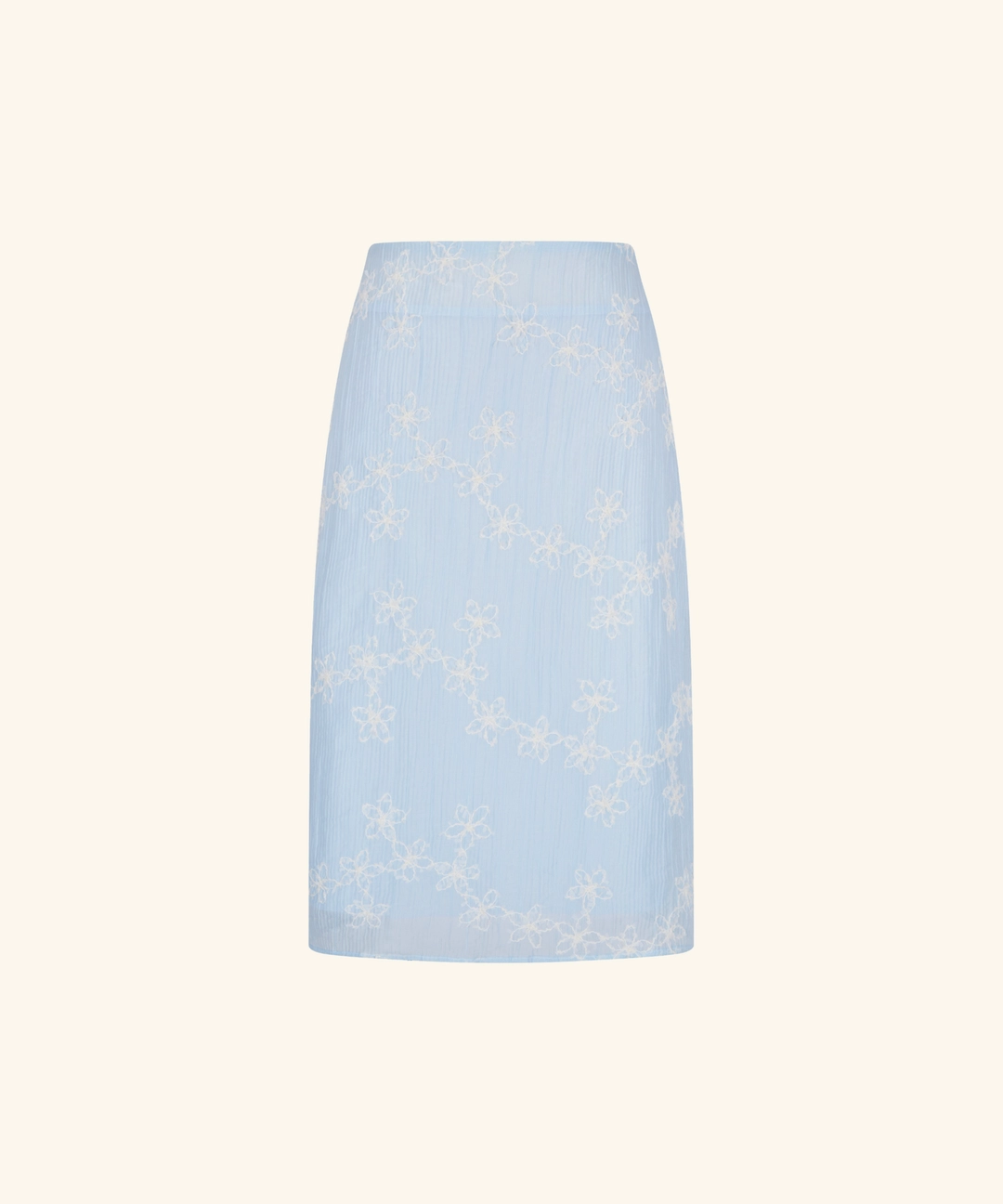 레터프롬문 Frayed Rose Midi Skirt (Sky Blue) 상품 이미지 1