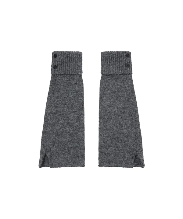 Button knit leg warmer GREY