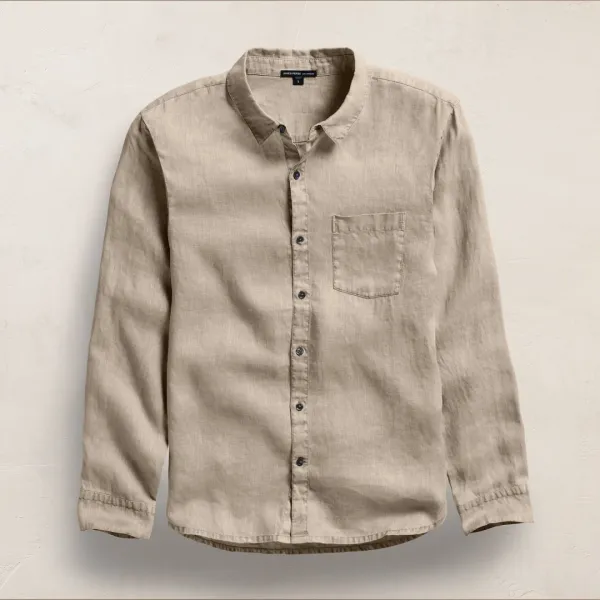 Lightweight Linen Shirt - Overcast Pigment