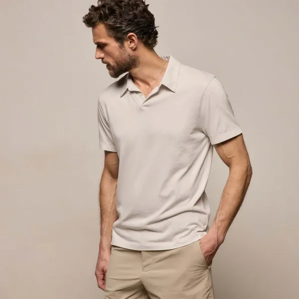 Brushed Lotus Polo - Pearl