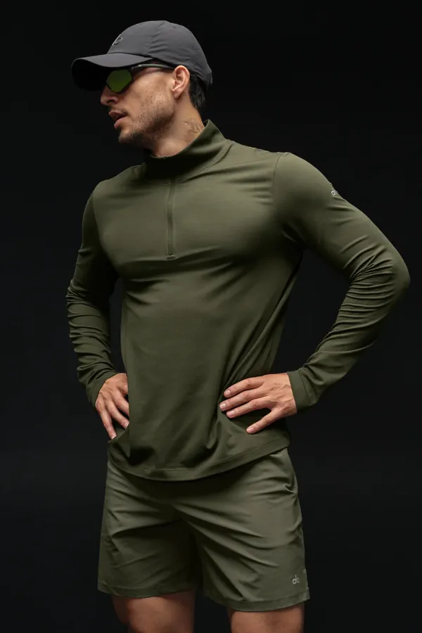 Conquer 1/4 Zip Reform Long Sleeve - Green Olive