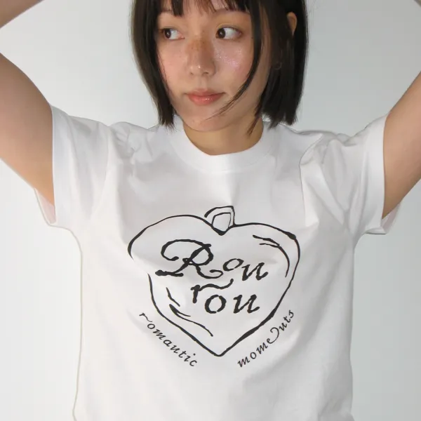 ROMANTIC PENDANT CROP T SHIRT WHITE