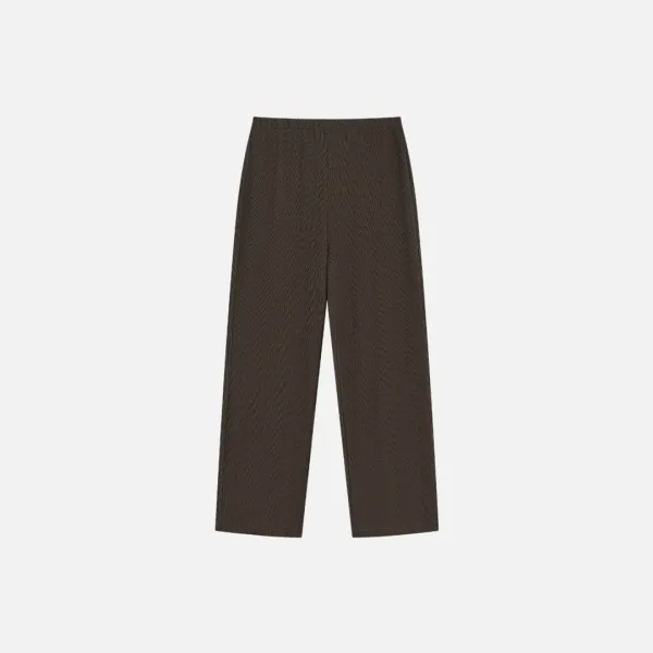 SIPT7208 플리츠 카프리 팬츠_Brown