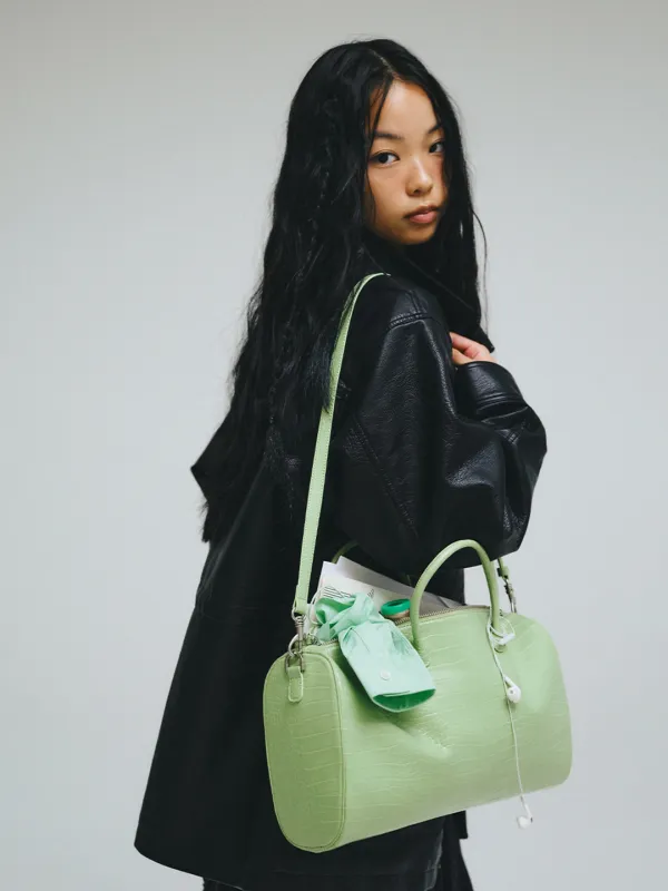 [PLZPROJECT] PYTHON BOSTON BAG, MINT