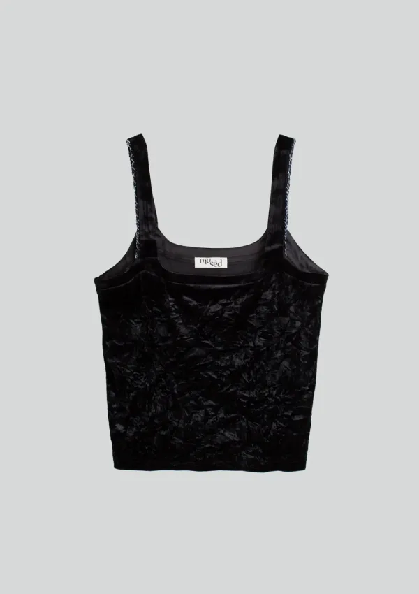 Mused Velvet Top - Black