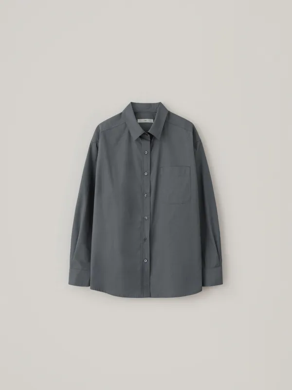 Typewriter Shirt - Charcoal Blue