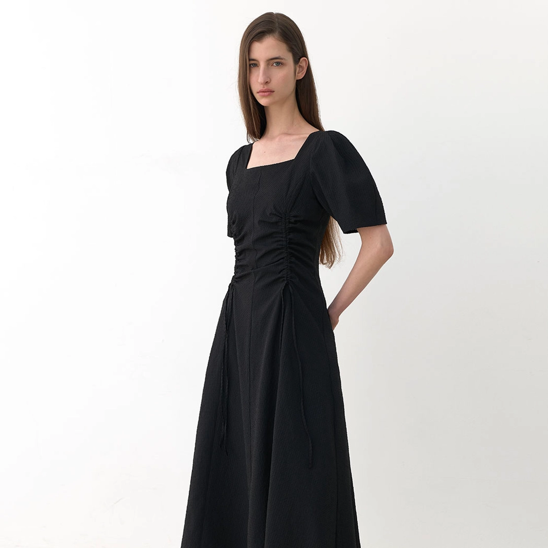아뜰리에 나인 (OP-6273)SQUARE NECK PUFF LONG DRESS 상품 이미지 1