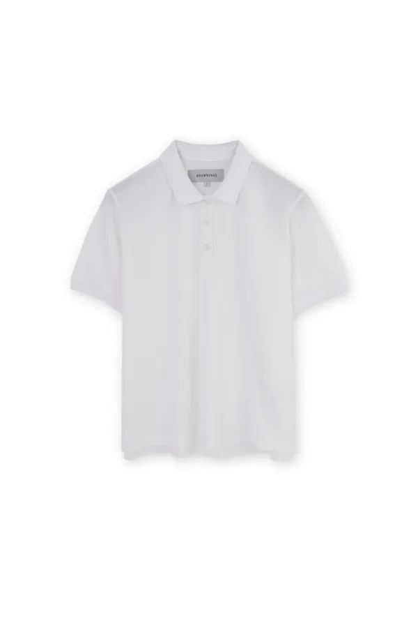 W Vintage Cotton Pique Shirt, Off White