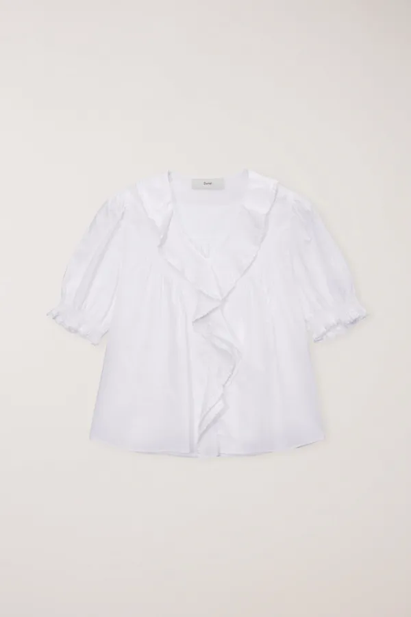 [EXCLUSIVE] RUFFLE BLOUSE WHITE_UDBL6B221WT