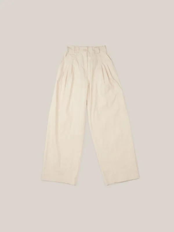 COTTON JERSEY PANTS   [ CREAM ]
