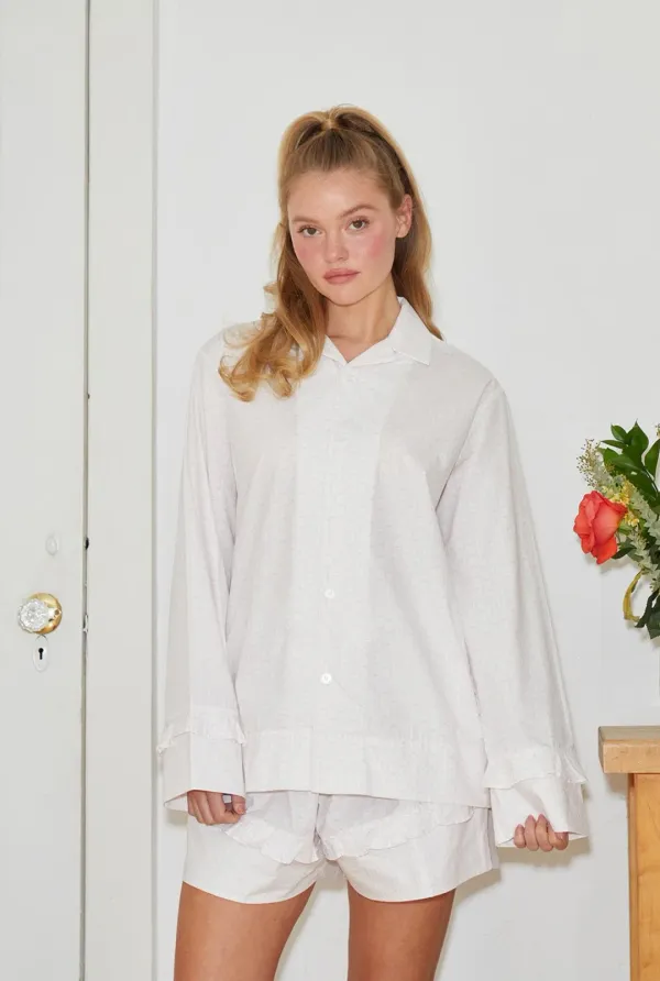 Cotton pajama shirt