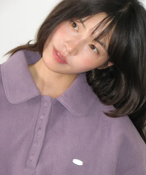 [10/13 순차배송] FLEECE COLLAR BANDING PULLOVER PURPLE