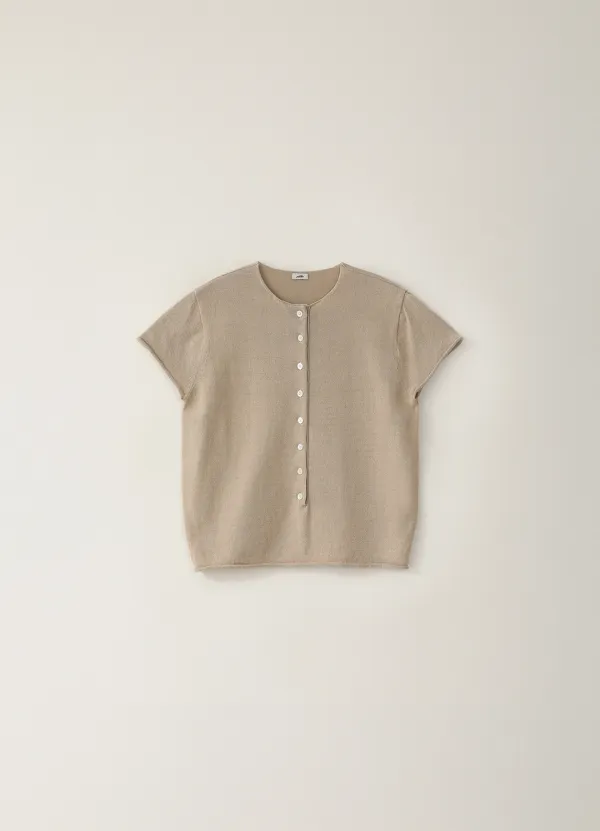 Paper Henly-neck Knit - Beige