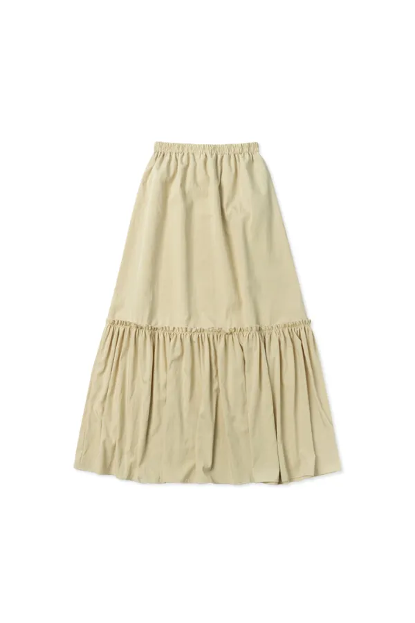 Ray frill skirt_beige