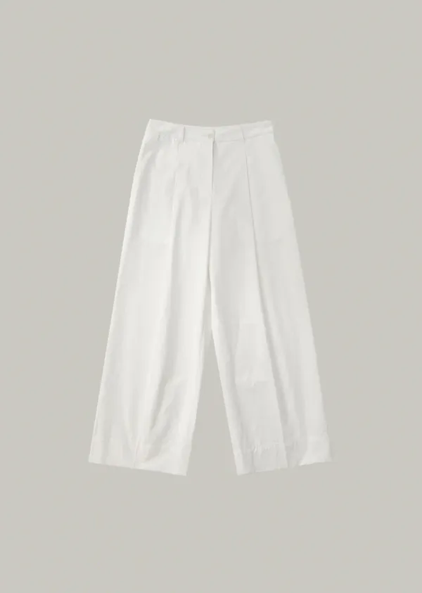 spring wide pintuck slacks