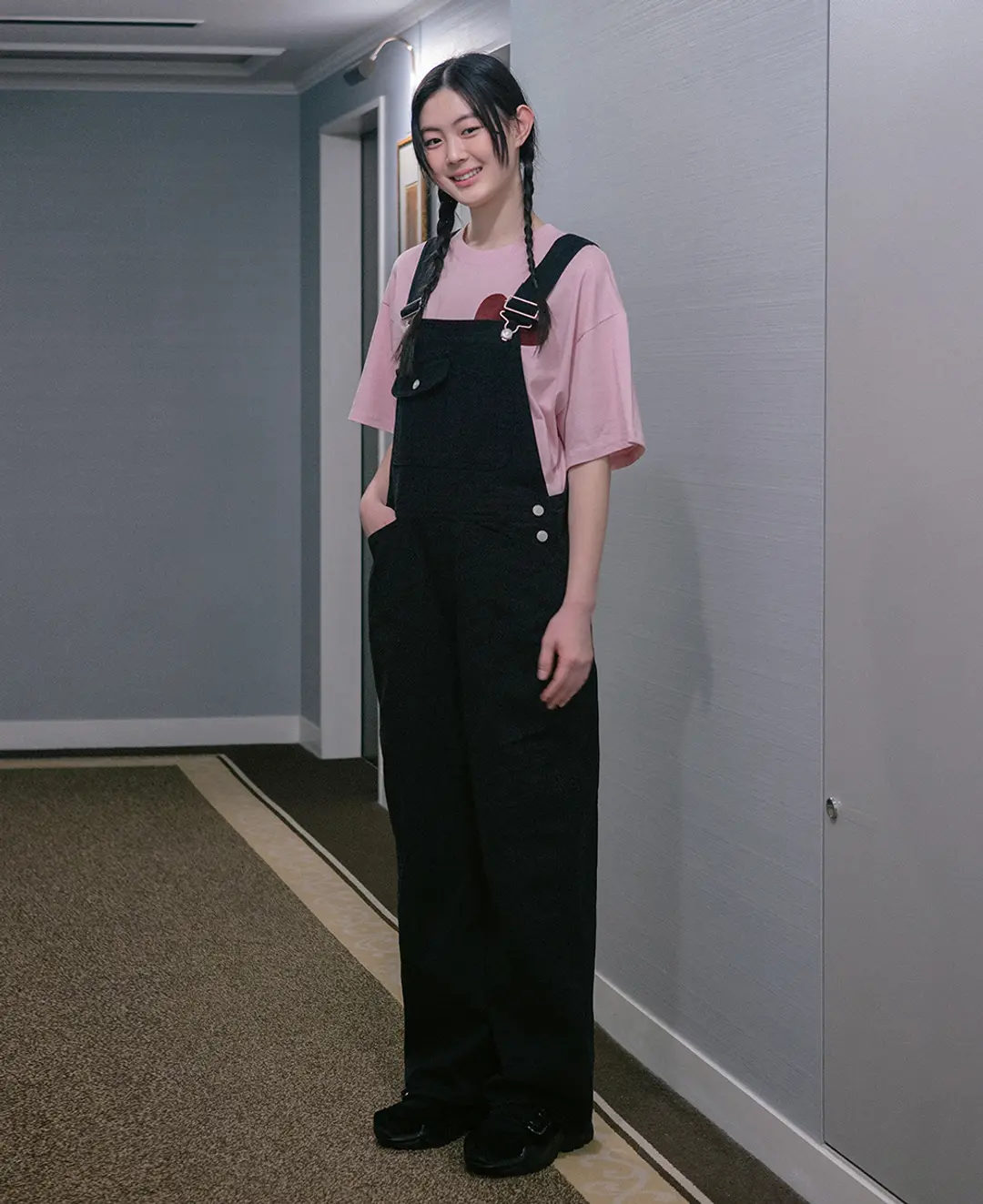 오헤시오 cotton overall pants (black) 상품 이미지 2