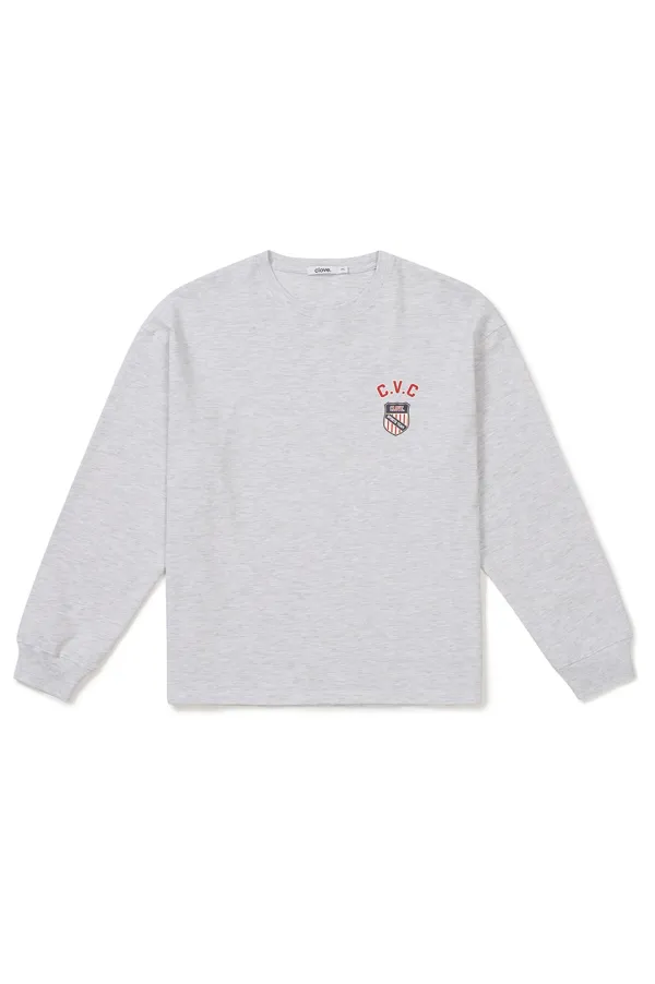 [25FW clove] Cloveclub Long-Sleeve T-Shirt (Light Grey)