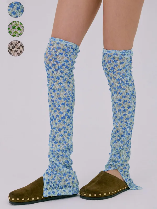 [1차 리오더]Floral Leg Warmer_3 Color