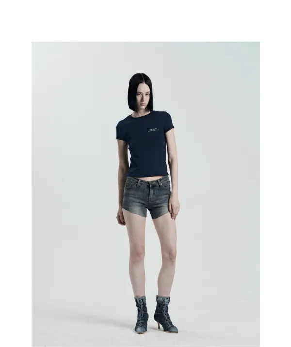 Vintage raw shorts in blue