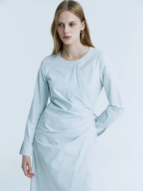 [REFURB] NU VICTORIA Draped Layered Wrap Detail Dress_Light Mint