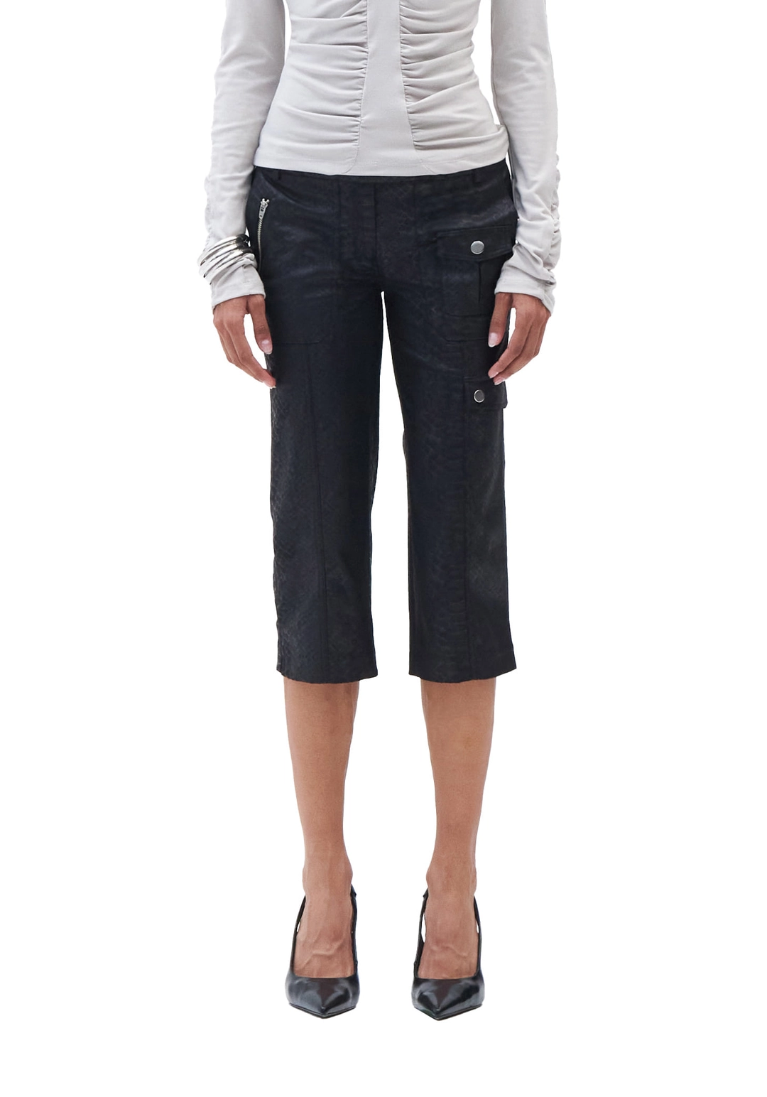 힐다 [Pre-order] Python Capri Pants [Black] *9/21 발송예정 상품 이미지 2