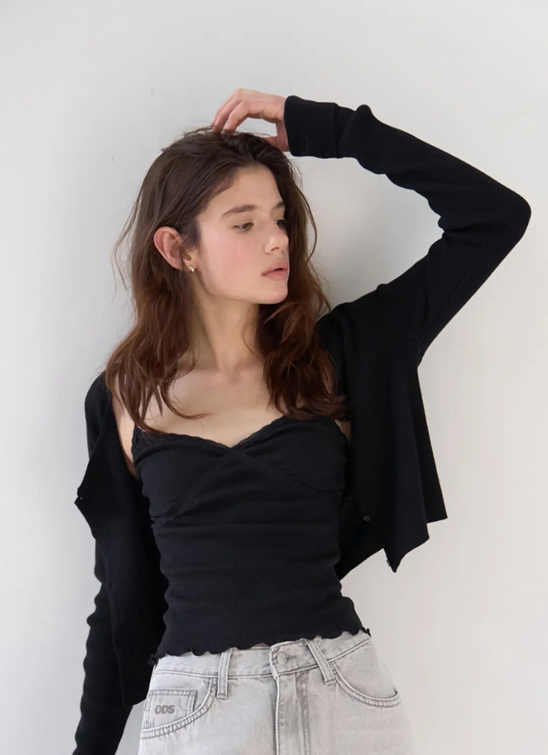 오디에스 16th 재입고 [Essential] Lily Lace Sleeveless T (Black) 상품 이미지 2