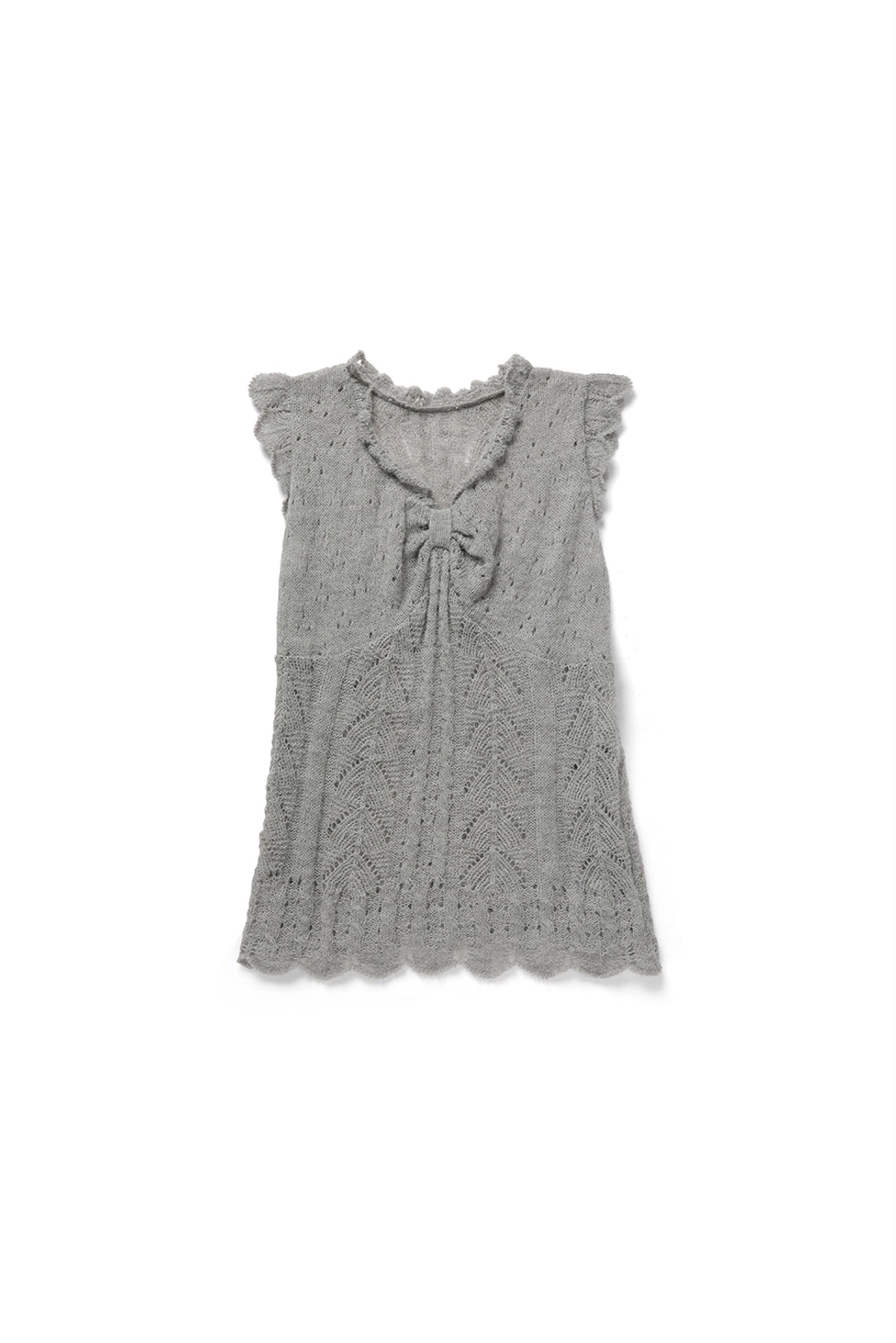 위드아웃썸머 Ribbon sleeveless knit_gray 상품 이미지 1