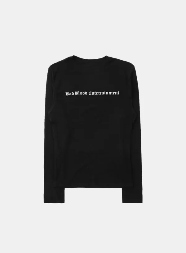 [w-tee25-201] BBNT 라인스톤 져지 슬림 롱슬리브 - 블랙