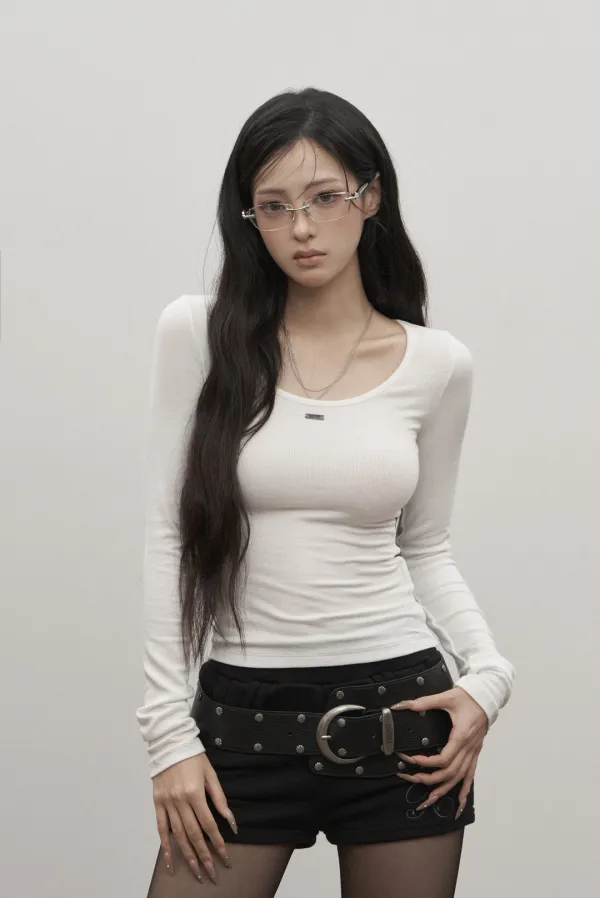 Muted Ribbed Top (ivory)