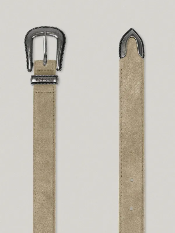 Vintage Westurn Belt - Beige suede빈티지 웨스턴 벨트