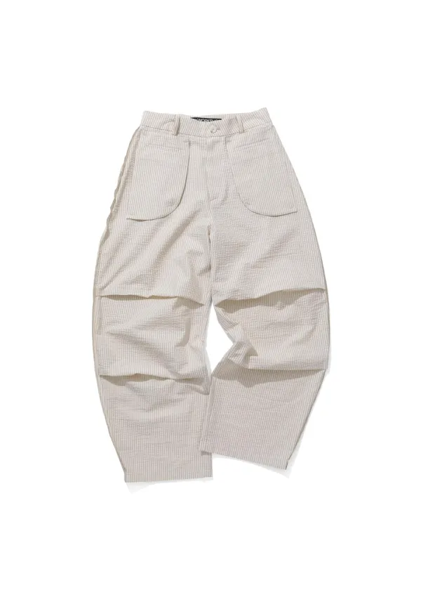 Stripe Knee Dart Trousers,  Grain