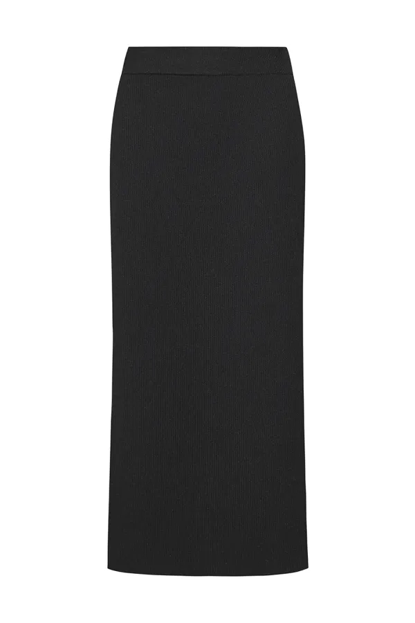 CONTOUR KNIT SKIRT [BLACK] - LE17SEPTEMBRE