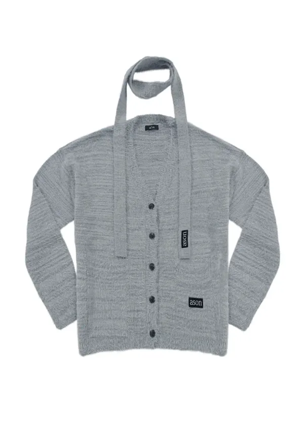 LUCA TIE CARDIGAN / GRAY