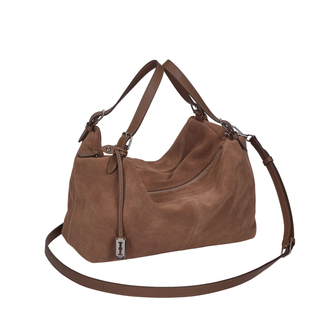분크 One Eleven Pucker Suede Tote M (원일레븐 퍼커 스웨이드 토트 미듐) Camel 상품 이미지 1