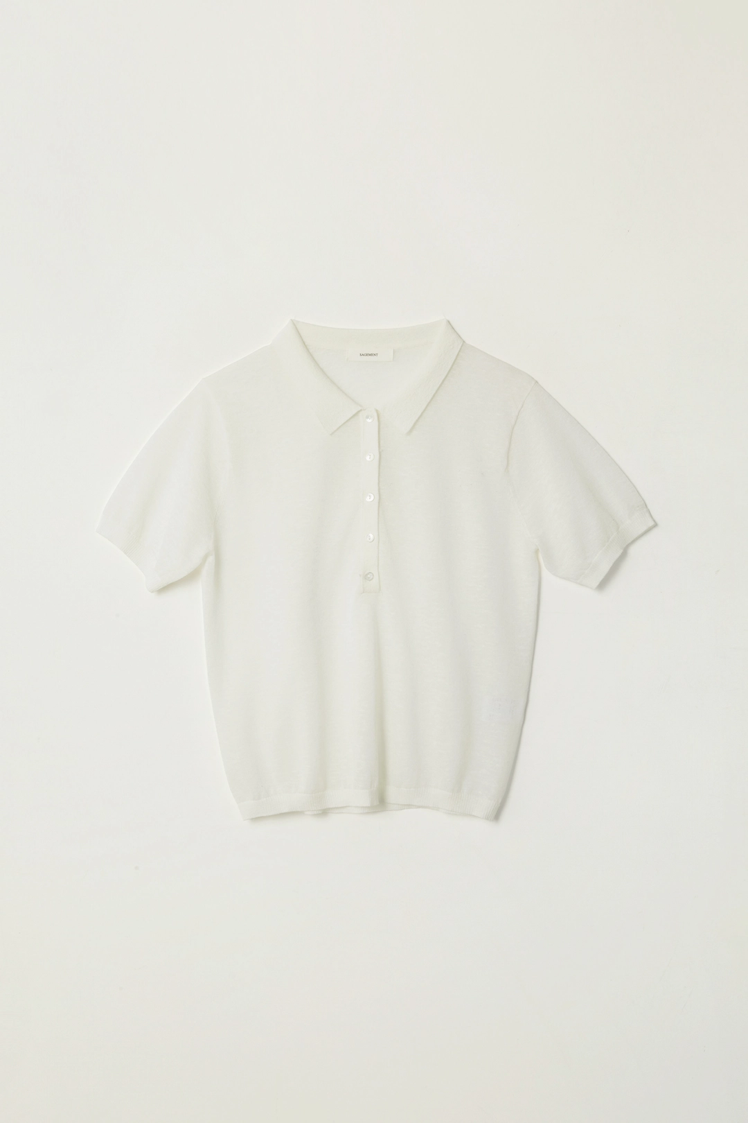 세이지먼트 SILAS HALF COLLAR KNIT_WHITE 상품 이미지 1