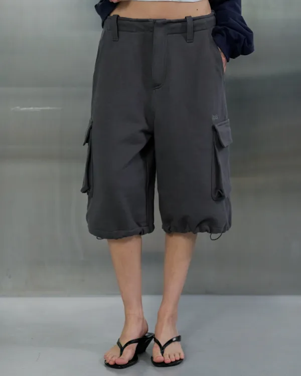 [9/18 예약 출고] LINDA SWEAT CARGO PANTS - CHARCOAL