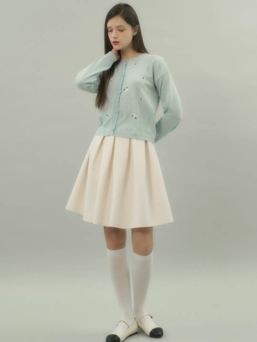 메리온 보잉 트위드 스커트[IVORY]*오늘 출발 상품 이미지 2