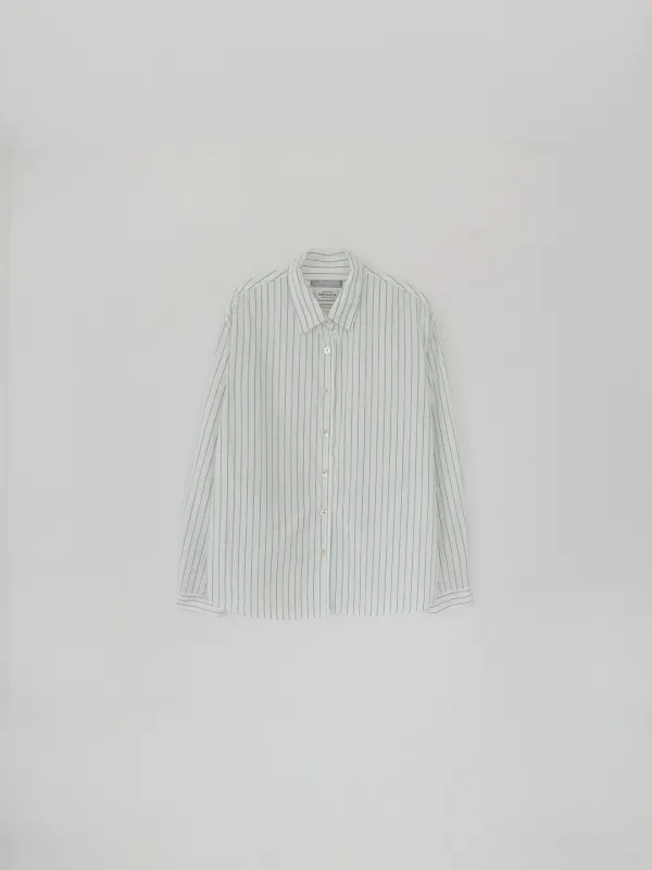 Liora Stripe Shirt Jacket (Green)