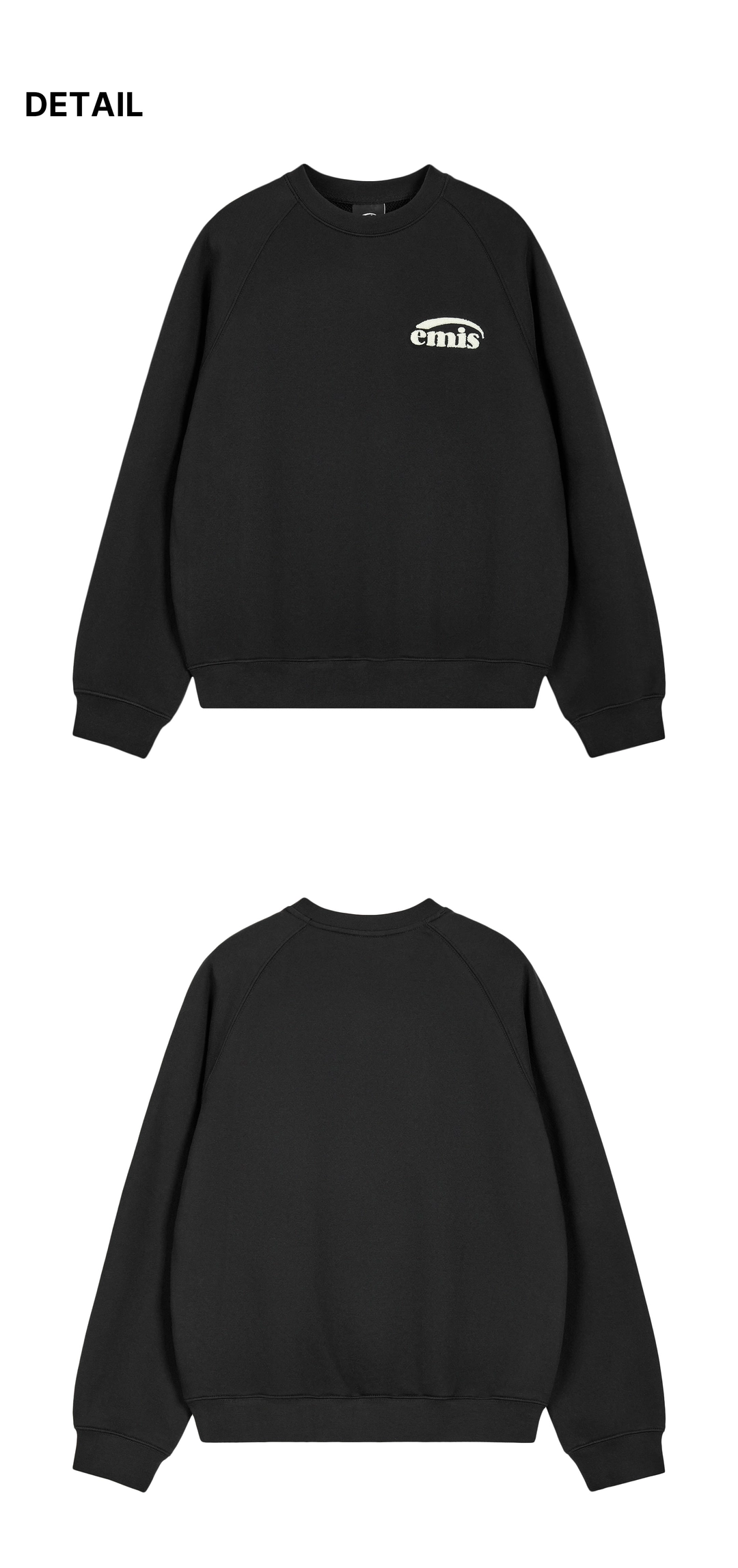 이미스 BOUCLE LOGO RAGLAN SWEATSHIRT-BLACK 상품 이미지 1