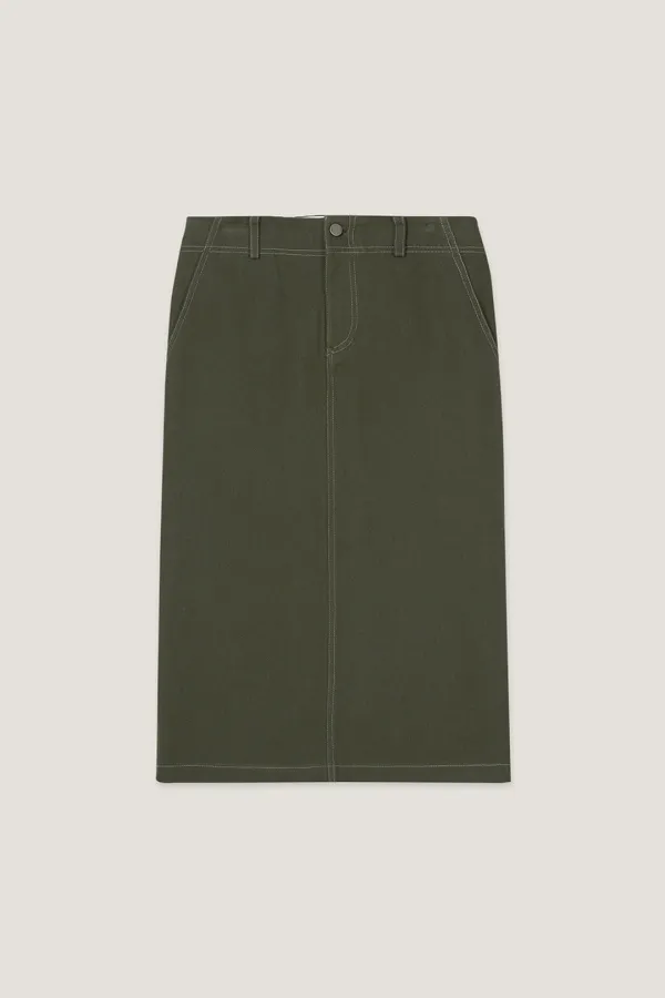 란데르스 펜슬 코튼 스커트 (Khaki)