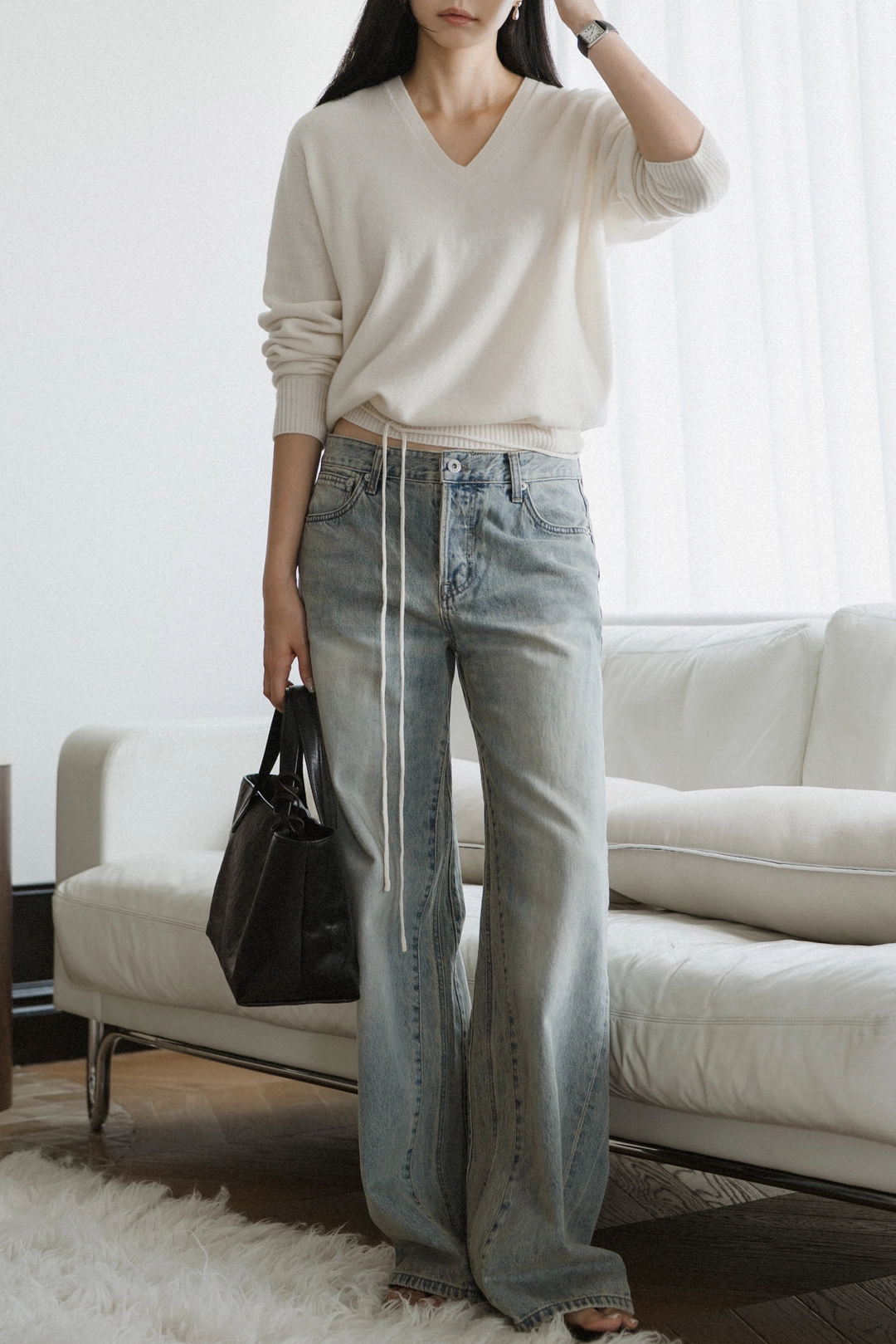 스앨더 38205_Hour Mid-Rise Wide-Leg Jeans  TD 상품 이미지 2